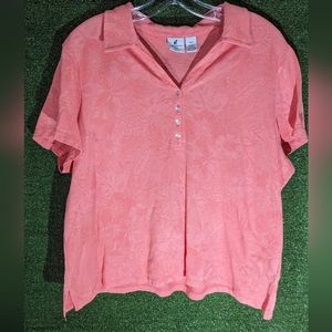 Caribbean Joe women's size 1x pink or light salmon color